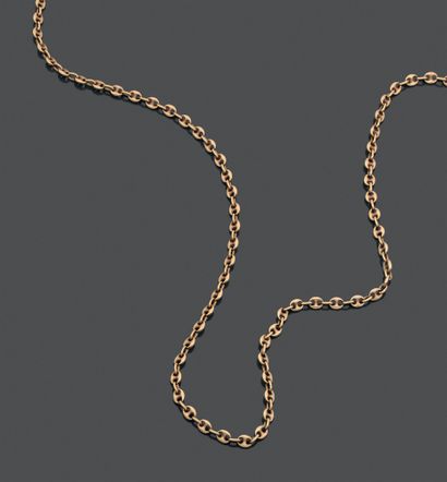 Chain in 18K (750) yellow gold, with coffee...