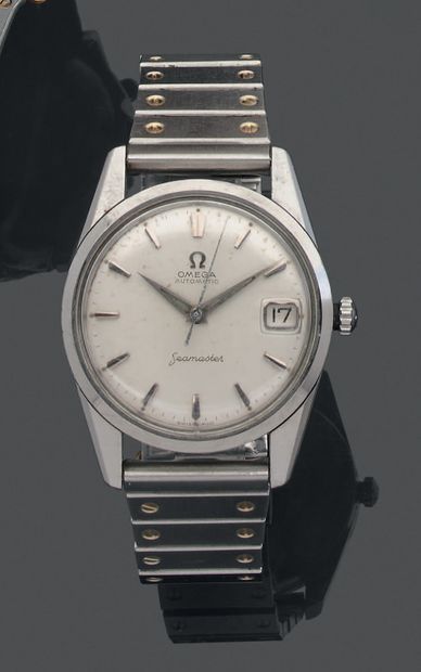 Montre bracelet d'homme en acier, le boîtier...