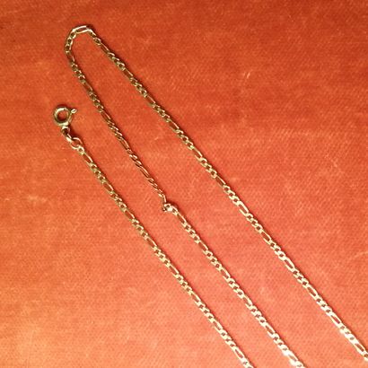 Chaîne à maille figaro en or jaune 14K (585)....