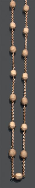 Necklace in 18K (750) yellow gold, formed...