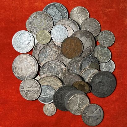 Ensemble de pièces anciennes, certaines en...
