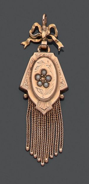 Pendentif en or jaune 18K (750), de forme...