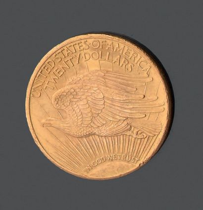 ETATS-UNIS. Pièce en or jaune. - Vingt dollars,...