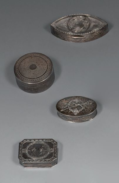 Ensemble de boîtes en argent (925 et 950)...