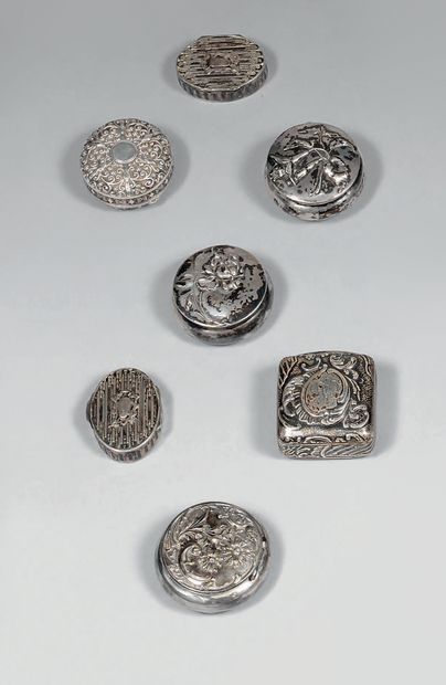 
Ensemble en argent (800) comprenant : une...