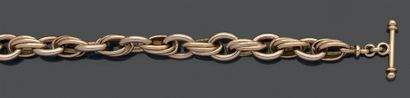 Bracelet en or jaune 18K (750), les maillons...