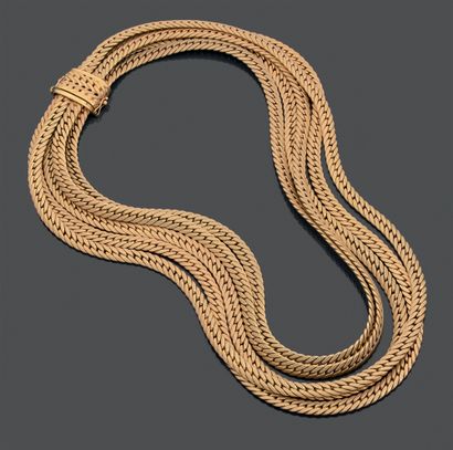 Necklace in 14K yellow gold (585), with English...