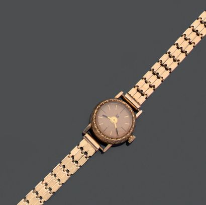 Ladies' wristwatch in 18K (750) yellow gold,...