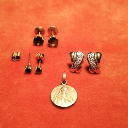 
18K (750) yellow and white gold set including...