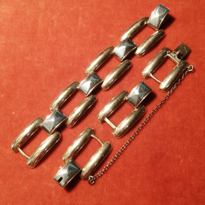 Bracelet en or jaune et or gris 18K (750),...
