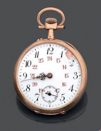 Montre de gousset en or jaune 18K (750),...