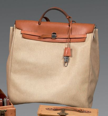 HERMES Paris.
Bag, Herbag model, in unbleached...