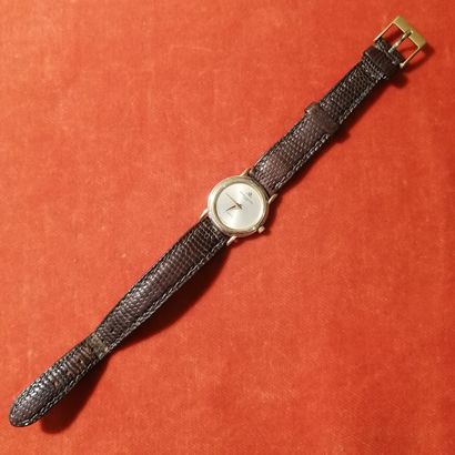 Montre de dame en acier et or jaune 18K (750),...