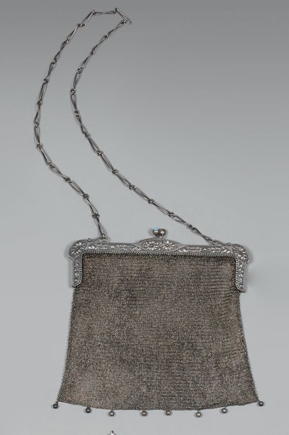 Sac en maille d'argent et argent (925), le...