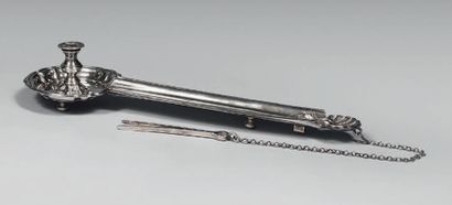 Episcopal silver candlestick, standing on...