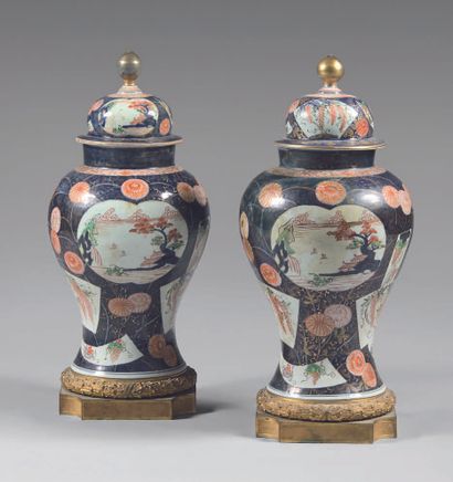 CHINE, XVIIIe-XIXe siècle.
Pair of porcelain...
