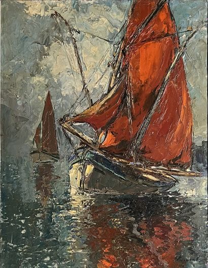 Ecole Française du XXe siècle :
FISHING BOATS...