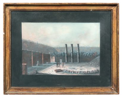 École NAPOLITAINE du XIXe siècle :
TEMPIO...