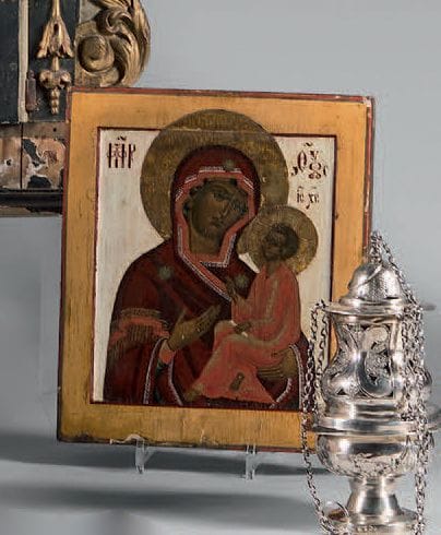 Icon representing the Mother of God from...