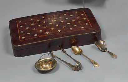 Tea service in vermeil (950), including;...
