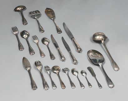 Part of a silver cutlery set (950), the handle...