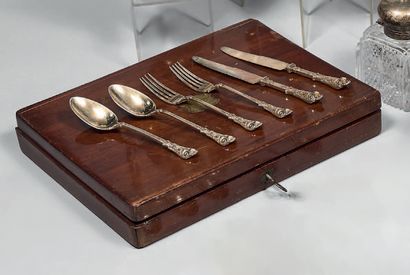 Suite of six cutlery and six fruit knives...