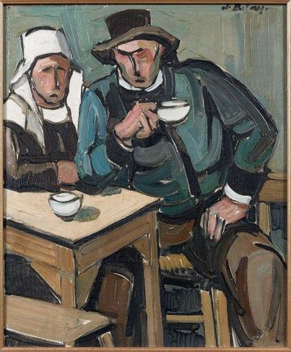 Pierre de BELAY (1890-1947)
COUPLE DE BRETONS...