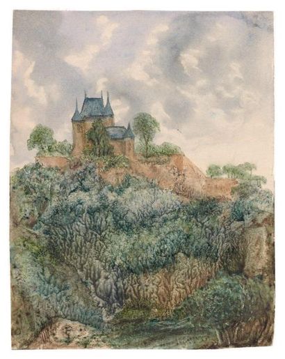 George SAND (1804-1876)
PAYSAGE AU CHATEAU....
