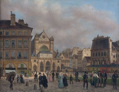 Giuseppe CANELLA (1788-1847
LA PLACE DU LOUVRE...