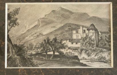 Early 20th century FRENCH SCHOOL: HOUSE AT...