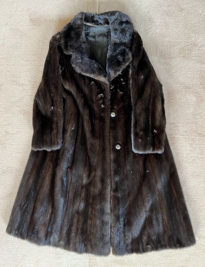 Brown mink coat by Henri Michel.