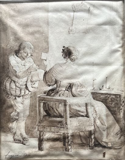 Early 19th century FRENCH SCHOOL: LA MISSIVE....