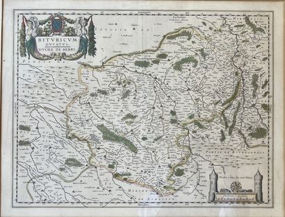 Old map enhanced with colors of the 