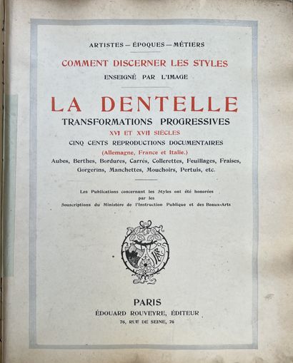 Some volumes on lace and fabrics, including...