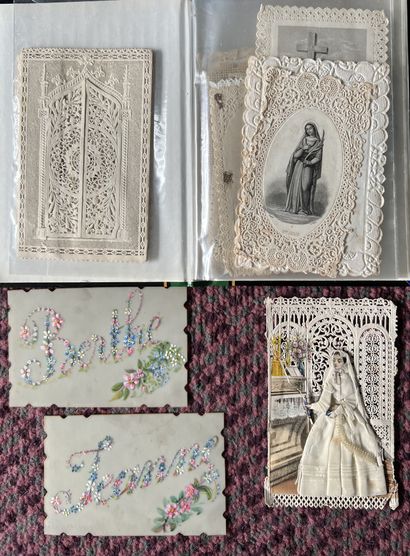 Petit album de canivets et d'images pieuses,...
