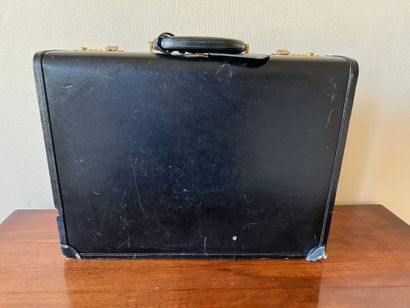 LANCEL. Attaché case in black box. The closures...