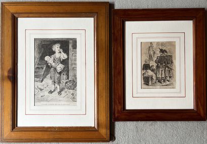 Suite of seventeen framed pieces of exotic...