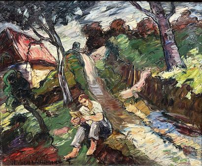Nandor VAGH-WEINMANN (1897-1979) MAN READING...