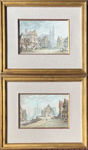 19th century FRENCH SCHOOL: VIEWS OF PARIS....