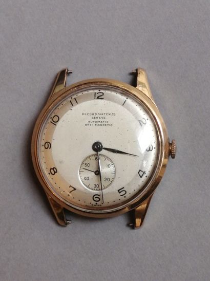 Montre d'homme en or jaune 18K (750), le...