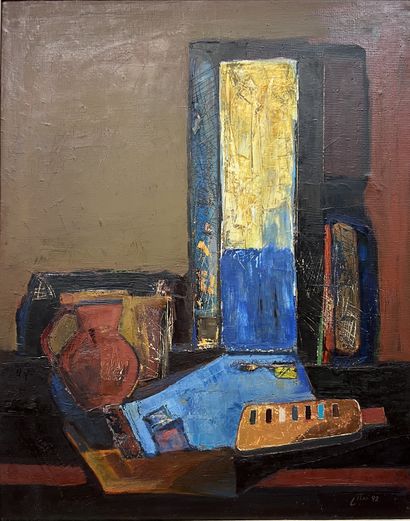 
Siméon PANAIOTOV (XXe siècle) : NATURE MORTE....