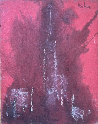 VACHERON***: NEW YORK. Mixed media on japanese...
