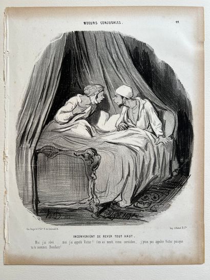 After Honoré DAUMIER. Five lithographs in...