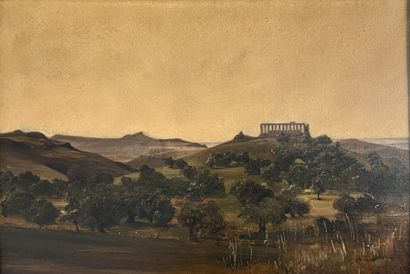 19th century FRENCH SCHOOL: ITALIAN LANDSCAPE...