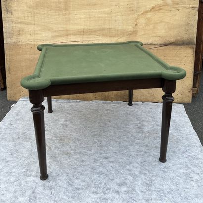 
Pair of game tables, the legs in natural...