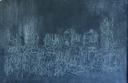 VACHERON*** : NEW YORK. Mixed media on paper...