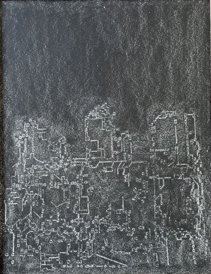 VACHERON*** : UNTITLED. Mixed media on paper,...