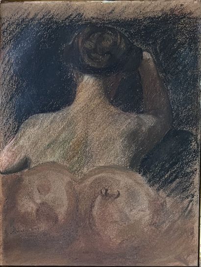 Albert BESNARD (1819-1934): SEATED MODEL...