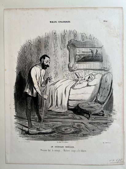 After Honoré DAUMIER. Five lithographs in...