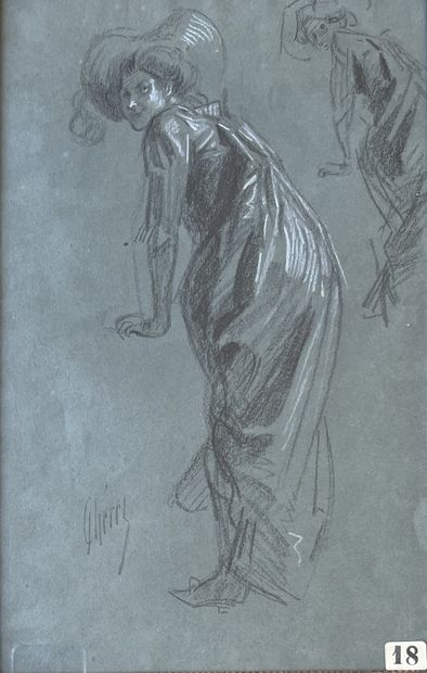 Jules CHÉRET (1836-1932): STUDY OF WOMEN....